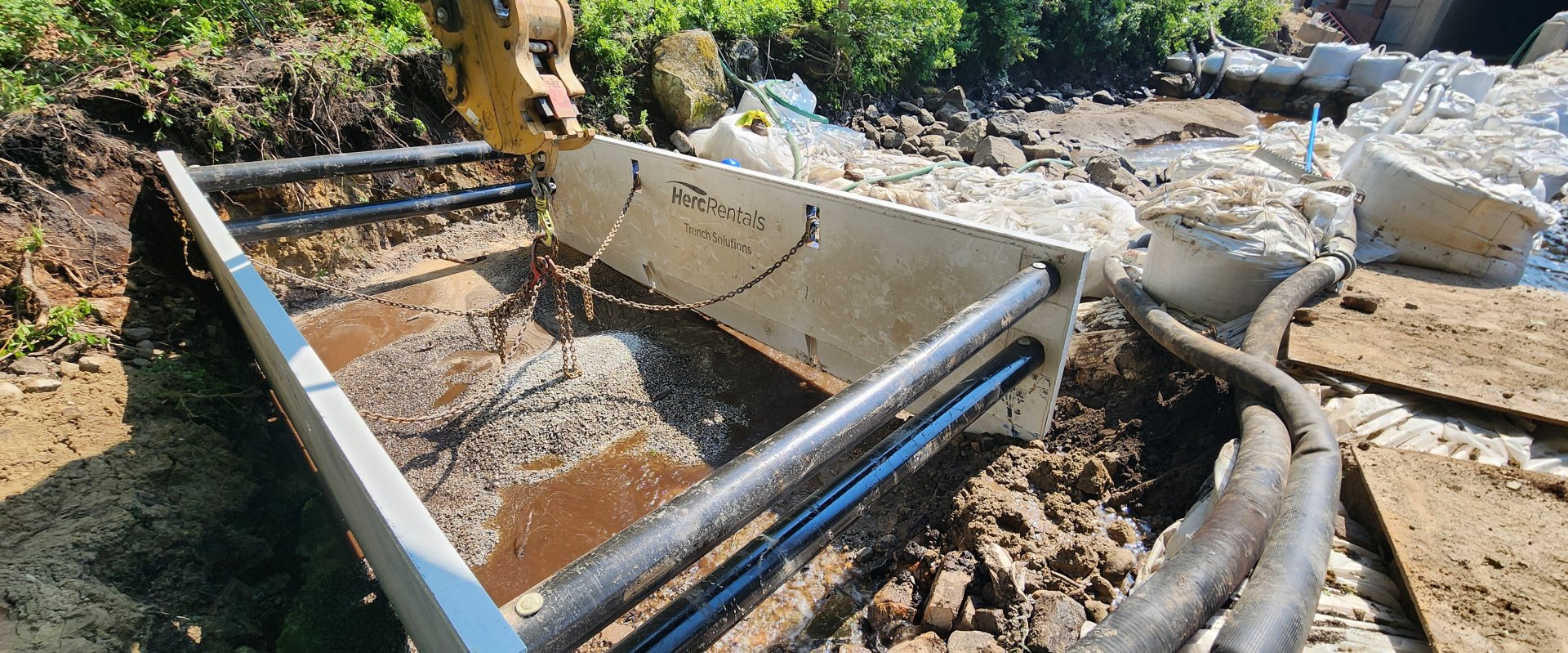 Latimer Brook Concrete Weir Installation